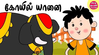 Kovil Yanai  கோவில் யானை  Elephant  Tamil Rhymes  Magicbox [upl. by Azial]