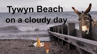 Tywyn Beach Wales on a cloudy September day 2024 [upl. by Amalia448]