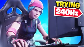 Trying 240Hz on Fortnite For The First Time [upl. by Corina821]