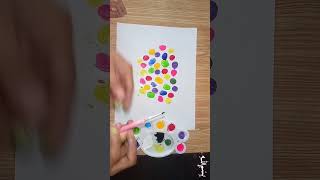 Thumb Painting 😍 Thumb Printing for Kids drawing kids shortsvideo shorts [upl. by Aleuqahs]