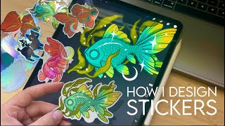 How I Design My Own Custom Stickers  jacquelindeleon [upl. by Torray850]