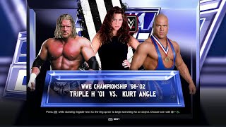 WWE 2K24 FULL MATCH — Triple H Vs Kurt Angle — WWE Title Match [upl. by Elleiad19]