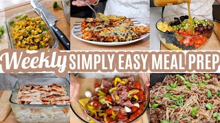 WEEKLY SIMPLY EASY MEAL PREP BUDGET FRIENDLY MEAL PLAN RECIPES LARGE FAMILY MEALS WHATS FOR DINNER [upl. by Tanny]