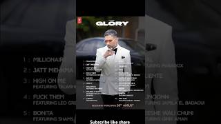 😱 OMG 😯 International Glory Album 😳 Tracklist 💥 Honey Singh 👽 💀 Glory Album  shorts viralvideo [upl. by Odlanor286]