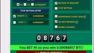 Free Bitcoins without investment Auto bet low price Tricks [upl. by Atinid]