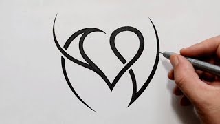 Combining Initials A and V with a Heart Tattoo Design [upl. by Waine]