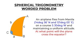 How to solve worded problems in spherical trigonometry [upl. by Hemphill]