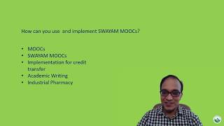 How to use amp implement SWAYAM MOOCs Dr Ajay Semalty [upl. by Anthiathia]