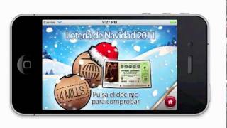 Loteria Navidad 2011 HD para Iphone y Android  Próximamente en Android Market y AppStore [upl. by Rozalin60]