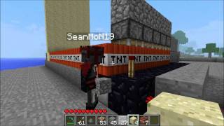 Minecraft  Automatic Piston Reloading TNT Cannon Tutorial  Simplistic Version [upl. by Emelun]