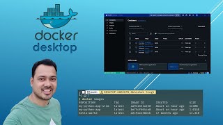 docker desktop  running docker container  Dockerfile [upl. by Trotter]