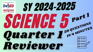 Quick Review  5th Grade Science Quarter 1 Review Part 1  20 Questions in 4 Minutes [upl. by Trinl]