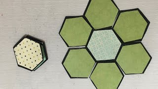 Hexagon Card Scrapbook Card [upl. by Shanney730]