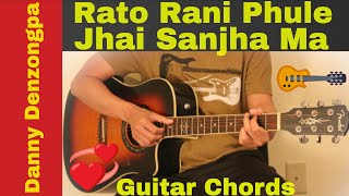 Rato Rani Phule Jhai Sanjha Ma  guitar chords [upl. by Claudette]