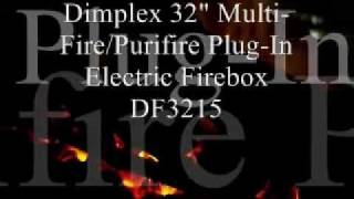 Dimplex 32quot MultiFirePurifire PlugIn Electric Firebox Fireplace  DF3215  Heats 400 sqft [upl. by Guilbert444]