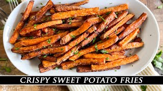 Crispy Sweet Potato Fries  The Secret to the BEST Fried Sweet Potatoes [upl. by Steve]