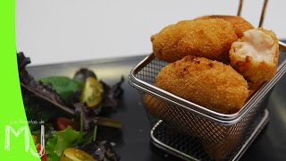 CROQUETAS DE GAMBAS  Cómo hacer croquetas caseras fáciles y ricas [upl. by Asetal]