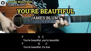 Youre Beautiful  James Blunt  Guitar Chords and Lyrics  Guitar Tutorial [upl. by Aivitnahs536]