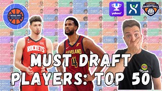 Must Draft Players For Fantasy Basketball Early Rounds [upl. by Baumann]