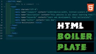 HTML Boilerplate Explained  Intro To HTML [upl. by Ecyoj]