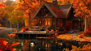 Cozy Autumn Vibes🍁Cozy Fall Ambience and Fall Leaves for a Relaxing Day🍂 [upl. by Eamaj]