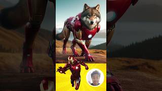 Superheroes but wolf  Marvel amp DC Characters marvel avengers shorts [upl. by Attirehs]