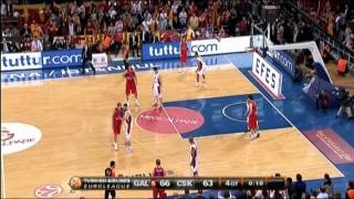 Galatasaray 68  64 CSKA  Son 2 Dakika amp Maç Sonu 09022012 [upl. by Ahmed]