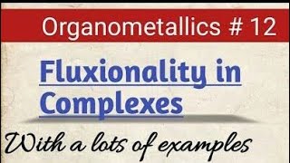 Fluxional Organometallic CompoundMScNotes [upl. by Eitten]