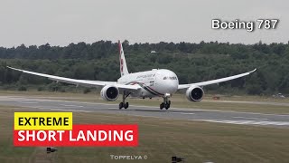 Extreme short landing Boeing 787 [upl. by Naeerb]