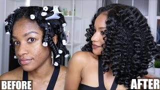 GRWM  Acne Scar Coverage  Curling My Crochet Braids  TheBrilliantBeauty [upl. by Monson]