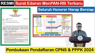 RESMI Surat Edaran KemenPANRB tentang Pendaftaran CPNS amp PPPK Tahun 2024  Ijazah SD SMP SMA S1 [upl. by Roleat915]