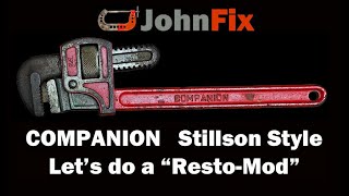 Companion Stillson style pipe wrench restored with RestoMod [upl. by Nannerb]