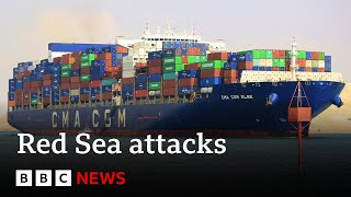 Commercial ships avoiding Red Sea over attack fears  BBC News [upl. by Hannaoj329]