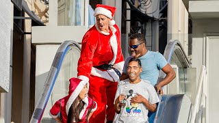 Santa Clause Arguing On The Escalator Prank [upl. by Igic]