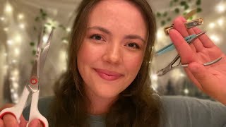 Cozy Personal Attention ASMR  eyebrow care mascara application nail care [upl. by Layap]