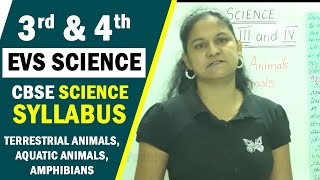 3rd amp 4th EVS Science  CBSE Science Syllabus  Terrestrial Animals Aquatic Animals Amphibians [upl. by Rimma]