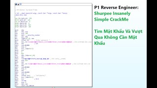 P1 Reverse Engineer Shurpee Insanely Simple CrackMe [upl. by Swope]