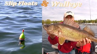 Slip BOBBER Fishing WALLEYE and PERCH Michigan [upl. by Aletta]