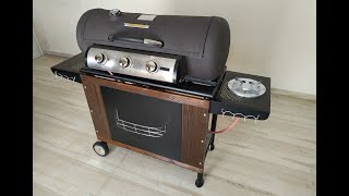 DIY BARREL BBQ GRILL FROM LPG GAS CYLINDER [upl. by Acinat]