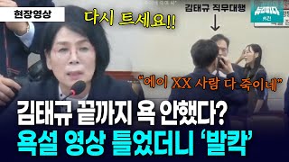 뉴스파다 외전 김태규 욕설 논란에 영상 틀었더니 quotXXquot 선명히 들려 [upl. by Tattan]