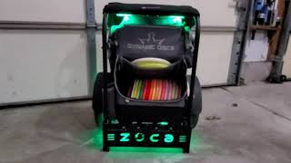 Disc golf zuca cart LED setup for glow golf [upl. by Aninnaig]