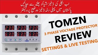 Three Phase Voltage Protector REVIEW AND SETTINGS [upl. by Aleinad435]