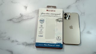 Zagg Invisible Shield Glass Elite VisionGuard for iPhone 12 Pro Max Review [upl. by Dragoon]