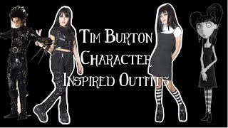 Tim Burton Character Inspired Outfits  ft Dossier Review [upl. by Mcferren482]