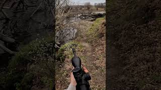 Raccoon hunting in Iowa got a little Wildabandonedbuilding wildlife outdoors publiclandhunting [upl. by Eimiaj]