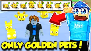 Using ONLY GOLDEN PETS To BEAT Pet Simulator 99 [upl. by Egin]