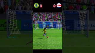 Brazil vs Costa Rica best penalty match highlights efootballmobile football fifa efootball2024 [upl. by Aicinat]