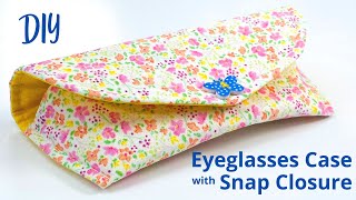 How to Make an Eyeglass Case with Snap Closure  Quick and Easy DIY Gift [upl. by Acul255]