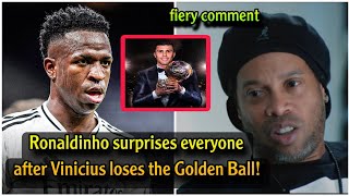 You wont expect what Ronaldinho said after Vinicius lost the Ballon dOr to Rodri [upl. by Halvaard]