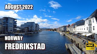 A Walk Around Fredrikstad City Center 4k 60fps Norway [upl. by Assirual]